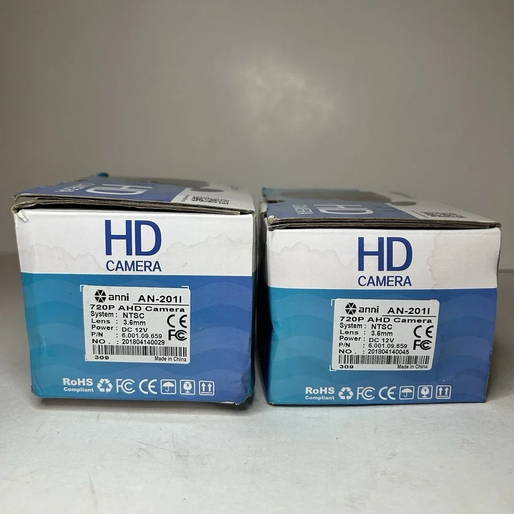 Anni HD Security Cameras Set Of 2 Black DC 12V AN-201I